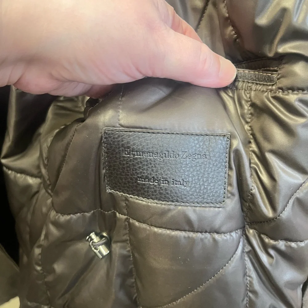 Ermenegildo Zegna vintage Brown Military Field Jacket with Quilted Liner - Picture 5 of 16